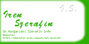 iren szerafin business card