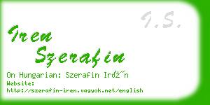 iren szerafin business card